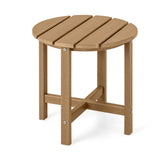 Side Table with Weather-Resistant Material for Patio/Porch/Garden-Coffee