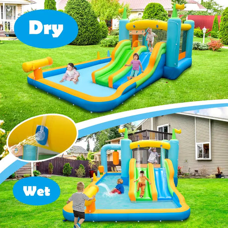 Giant Inflatable Water Slide for Kids Aged 3-10 Years (without Blower)