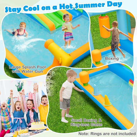 Giant Inflatable Water Slide for Kids Aged 3-10 Years (without Blower)