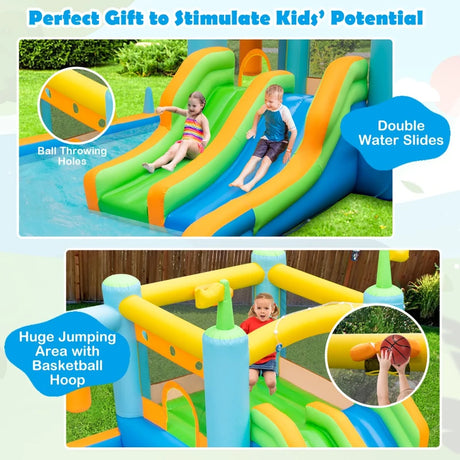 Giant Inflatable Water Slide for Kids Aged 3-10 Years (without Blower)