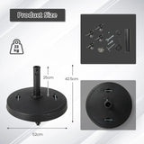 51LBS 20.5Inch Outdoor Umbrella Base with Wheels and Handles