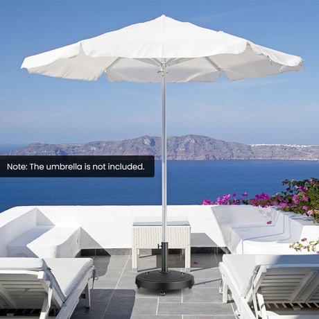 51LBS 20.5Inch Outdoor Umbrella Base with Wheels and Handles