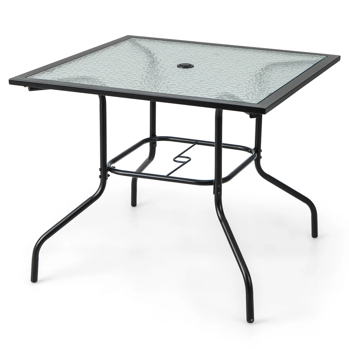 35 x 35 Inch Patio Dining Table with 1.5" Umbrella Hole (Umbrella NOT Included)
