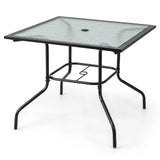 35 x 35 Inch Patio Dining Table with 1.5" Umbrella Hole (Umbrella NOT Included)