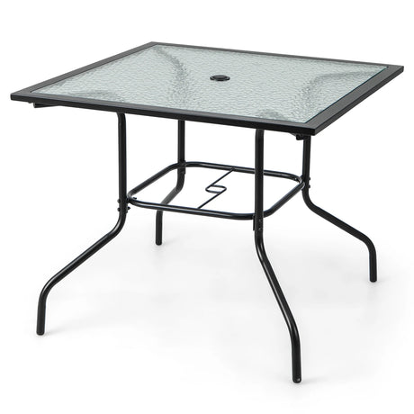 35 x 35 Inch Patio Dining Table with 1.5" Umbrella Hole (Umbrella NOT Included)