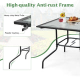 35 x 35 Inch Patio Dining Table with 1.5" Umbrella Hole (Umbrella NOT Included)