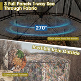 2-3 Person Hunting Blind Portable Pop Up Ground Tent with Carry Bag and Storage Pocket