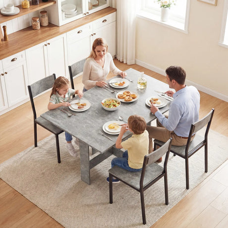 HOMCOM Folding Dining Table, Space-Saving Drop Leaf Kitchen Table for 4-6 People Grey