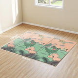 AIYAPLAY Baby Play Mat, Double Sideded Foldable Kids Crawling Mat, Reversible & Waterproof, Dinosaur