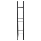 HOMCOM Metal Firewood Log Holder Tall Firewood Rack Indoor Outdoor Fireplace Wood Storage Shelf with Side Rails, Rust-Resistant, Black, 40W x 25D x 150H cm