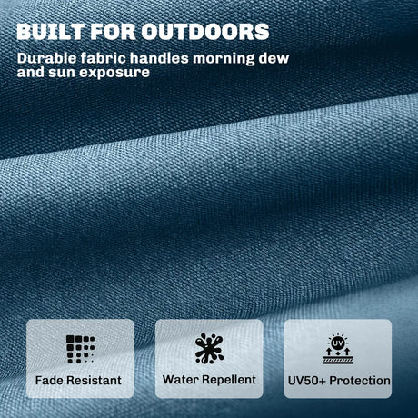 Outsunny Sun Lounger Cushion, Memory Foam Patio Chair Cushion with Ties, Outdoor Seat Pad Fits 190 x 60 cm Lounger, Blue