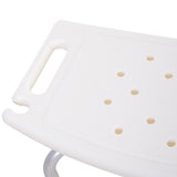 HOMCOM Height Adjustable Bath Stool, Aluminium Shower Stool with Non-Slip Pads for Elderly, Disabled, Seniors, Pregnant, White