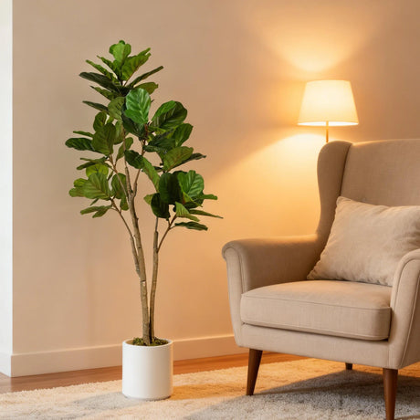 HOMCOM 150cm Artificial Ficus Tree - Green