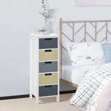 HOMCOM Storage Tower, Dresser Chest of Drawers, Wood Top, Organizer Unit for Closets Bedroom Nursery Room Hallway