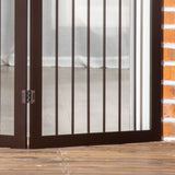 PawHut 3 Panel Stair Gate Foldable Dog Door Gate Indoor Free Standing Safety Gate Pet Barrier 76cm Height