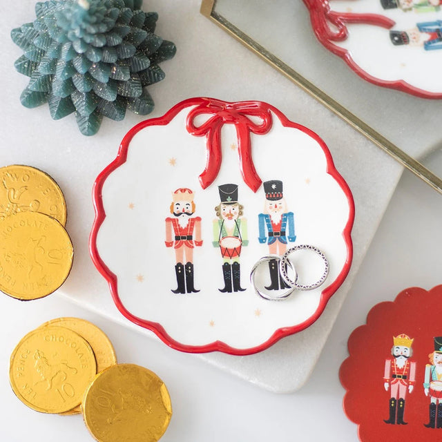 Nutcracker Trinket Dish with Bow