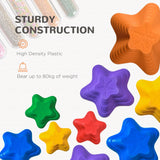 Outsunny Balance Stepping Stones Kids, 6-Piece Starfish Style Non-slip Obstacle Course, Stackable Balance Blocks, Garden Sensory Toys for Toddler 3-8 Years, Indoor Outdoor, Multicoloured