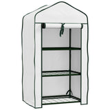 Outsunny Three-Tier Mini Greenhouse - White