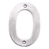 100 X 72 X 5MM - NUMBER 0 - FACE FIX _x005F
 - SATIN STAINLESS STEEL - EACH