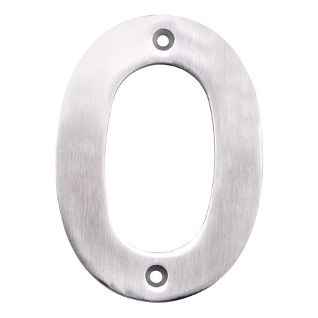 100 X 72 X 5MM - NUMBER 0 - FACE FIX _x005F
 - SATIN STAINLESS STEEL - EACH