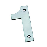 100 X 46 X 5MM - NUMBER 1 - FACE FIX _x005F
 - SATIN STAINLESS STEEL - EACH