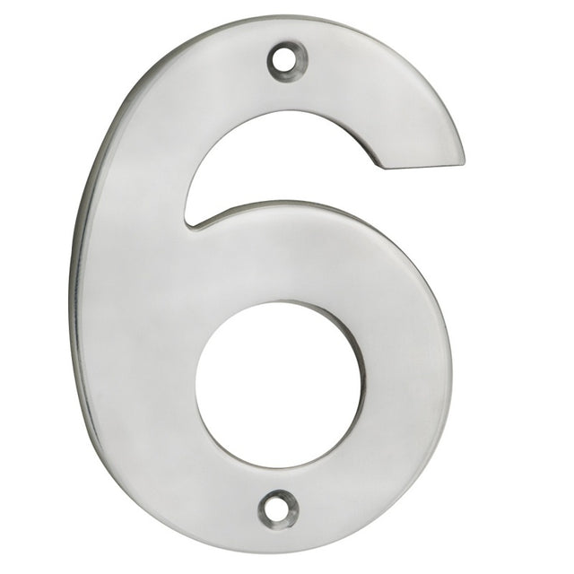 100 X 72 X 5MM - NUMBER 6/9 - FACE FIX _x005F
 - SATIN STAINLESS STEEL - EACH