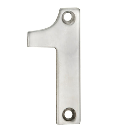 50 X 23 X 2MM - NUMBER 1 - FACE FIX _x005F
 - SATIN STAINLESS STEEL - EACH