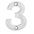 50 X 37 X 2MM - NUMBER 3 - FACE FIX _x005F
 - SATIN STAINLESS STEEL - EACH