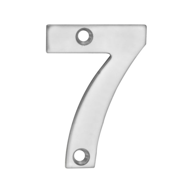 50 X 36 X 2MM - NUMBER 7 - FACE FIX _x005F
 - SATIN STAINLESS STEEL - EACH