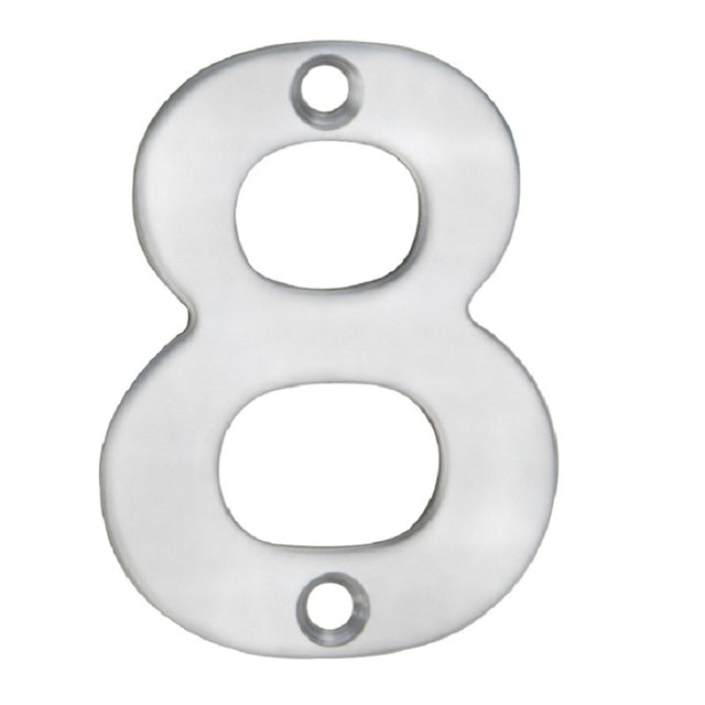 50 X 32 X 2MM - NUMBER 8 - FACE FIX _x005F
 - SATIN STAINLESS STEEL - EACH