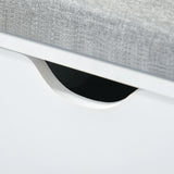 HOMCOM Shoe Storage Bench with Cushion - White