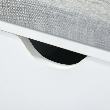 HOMCOM Shoe Storage Bench with Cushion - White