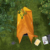 Outsunny Double Layer Camping Tent, 1-2 Man Backpacking Tent with Carry Bag, 2000mm Waterproof and Lightweight, Orange