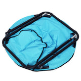 Outsunny Camping Moon Chair, Portable Folding Camping Chair for Adults with Wide Padded Oxford Seat for Outdoor Camp, Travel, Fishing, Beach, Blue
