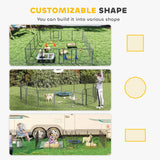 PawHut 16 Panels Heavy Duty Puppy Playpen, for Small and Medium Dogs, Indoor and Outdoor Use - Grey