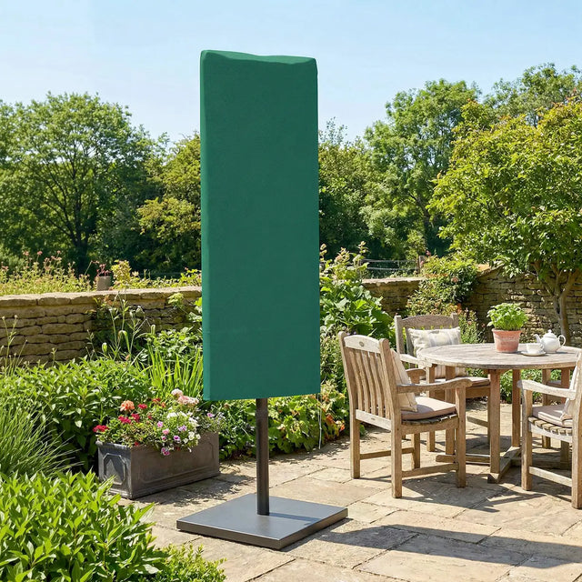 Outsunny Garden Parasol Cover, Outdoor Patio Umbrella Protector Weatherproof Garden Patio for 2-4.6m Parasol, Dark Green