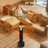 HOMCOM 2000W Ceramic Electric Heater with Fan, Timer, Oscillation - Black