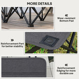 Outsunny 6 Seater Folding Camping Chair with Cup Holder & Carry Bag - Charcoal Grey
