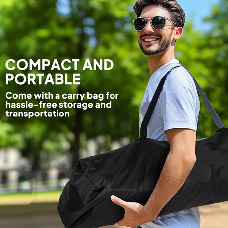 Outsunny Set of 2 Folding Camping Chairs, Padded Camping Chairs with Adjustable Armrests, Portable & Lightweight Folding Camp Chair with Cooler Bag, Cup Holder and Side Pockets, Black