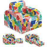 AIYAPLAY Foldable Toddler Chair Soft Snuggle Sponge Filled for Bedroom Playroom, Aged 18 Months to 3 Years - Multicoloured