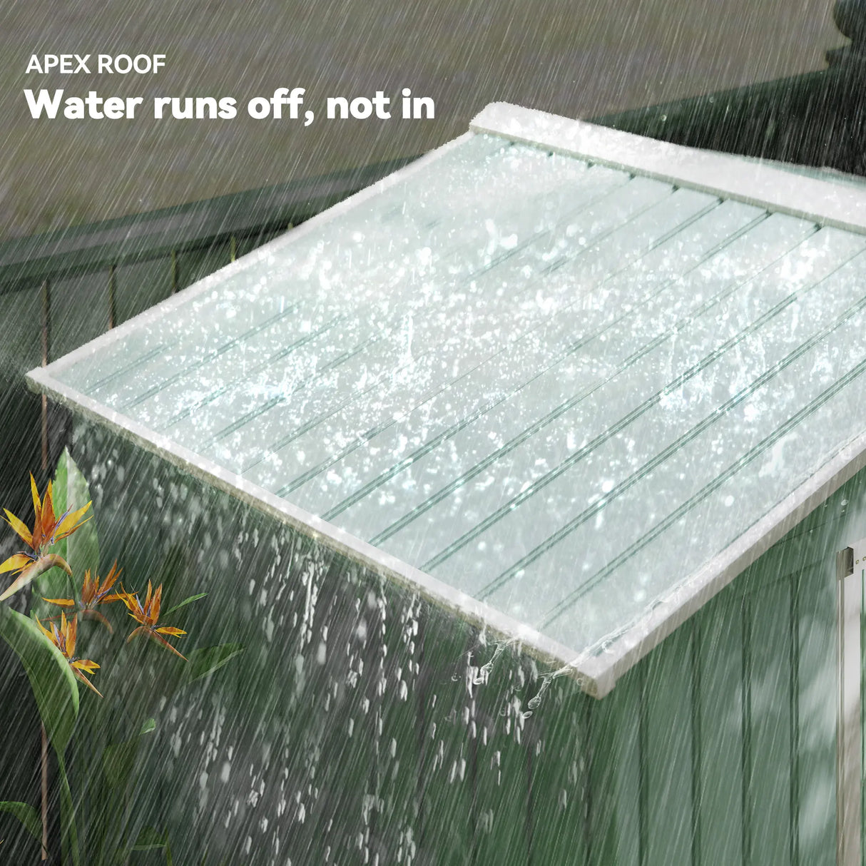 Outsunny 7 x 4ft Metal Garden Shed, Outdoor Storage Tool House with Ventilation Slots, Foundation Kit and Lockable Double Doors, Light Green