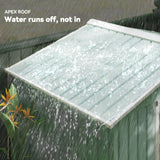 Outsunny 7 x 4ft Metal Garden Shed, Outdoor Storage Tool House with Ventilation Slots, Foundation Kit and Lockable Double Doors, Light Green