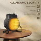 HOMCOM 2000W Portable Ceramic Electric Heater with Fan - Black