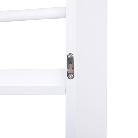 HOMCOM Bookcase, 4 Tier Wall Mounted Bookshelf, 15cm Depth Storage Shelving Rack for Bedroom Nursery Office Home, Accessories Supplies, White