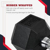 HOMCOM 2x8kg Hex Dumbbell Rubber Weights Sets Hexagonal Gym Fitness Lifting Home