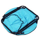 Outsunny Garden Folding Portable Padded Saucer Moon Chair Padded Round Outdoor Camping Travel Fishing Seat Blue