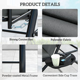 Outsunny Convertible Three-Seater Swing Bench Bed - Dark Grey