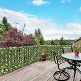 Outsunny Set of 2 Expandable Artificial Trellis Hedges  Realistic Leaf Privacy Screen, 2 x 1 m