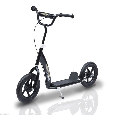 HOMCOM Teen Push Scooter Kids Children Stunt Scooter Bike Bicycle Ride On 12" EVA Tyres (Black)