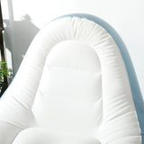 Outsunny Inflatable Tub Chair and Footstool - Blue/White